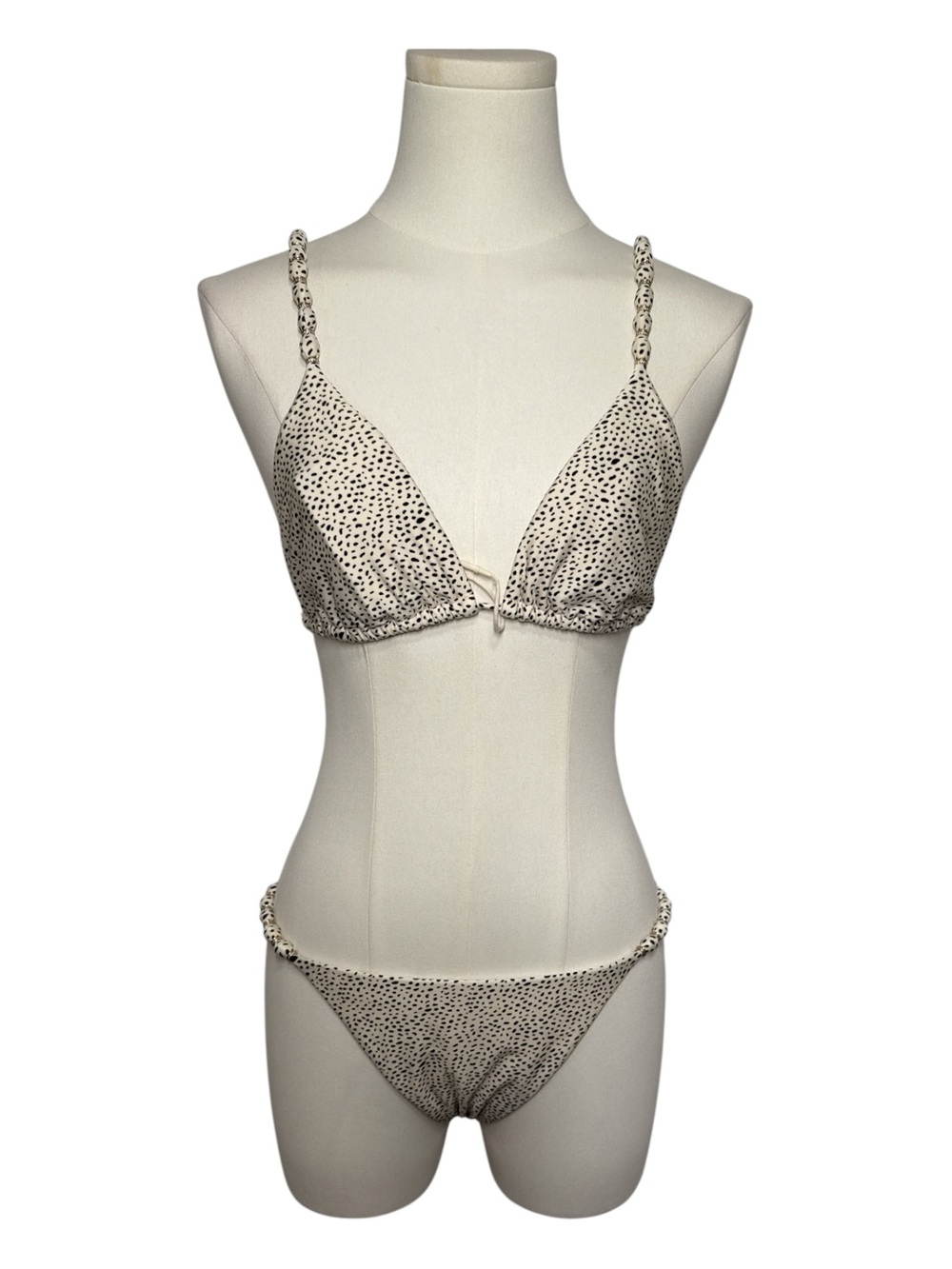 Vix Beige Speckled Triangle Bikini Set